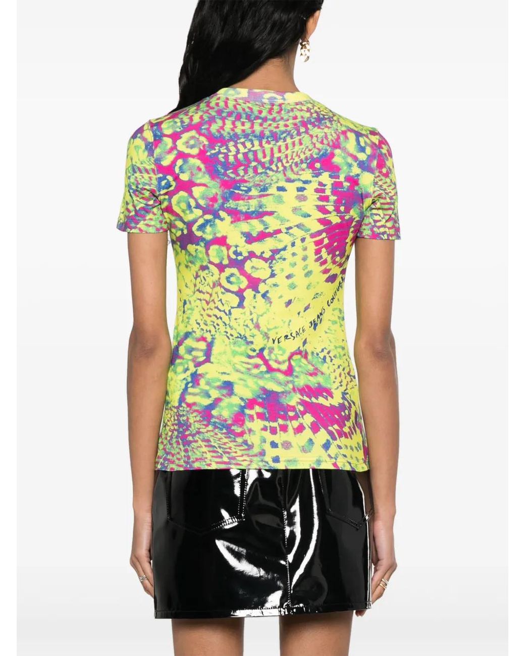 Versace Jeans Couture Pink Printed Cotton T-Shirt