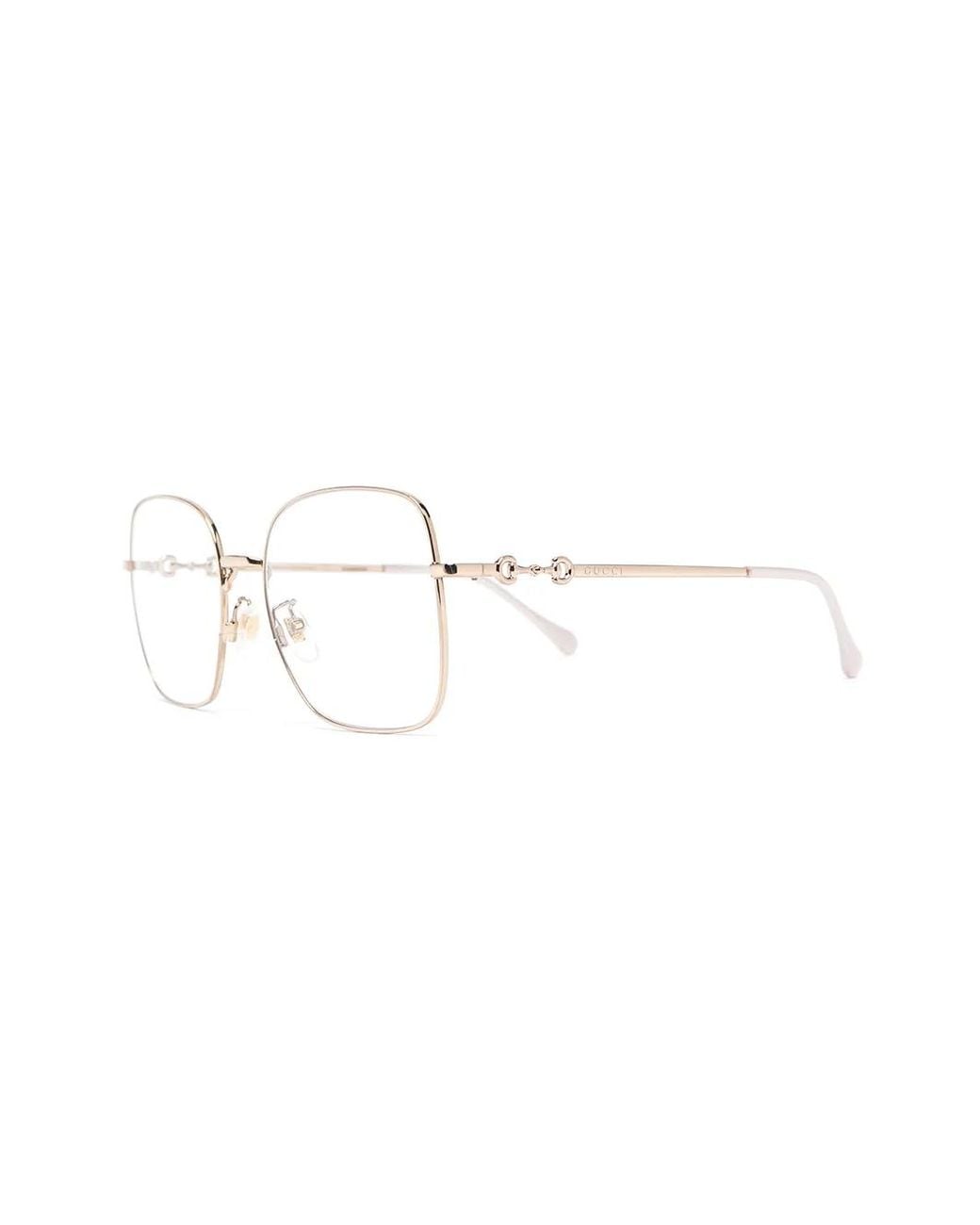 Gucci Multicolor Horsebit Wire-Frame Glasses