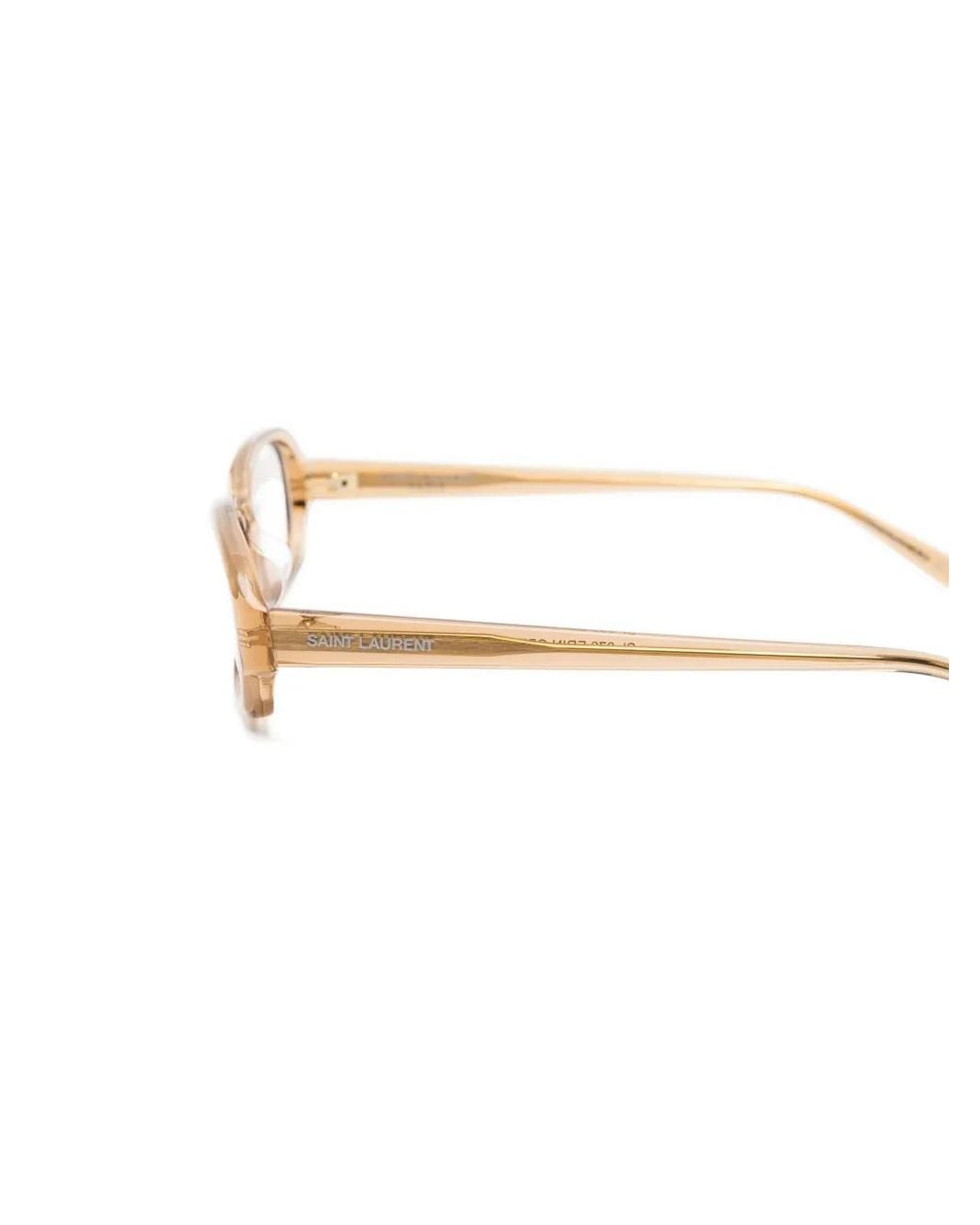 Saint Laurent Brown Erin Rectangle-Frame Glasses