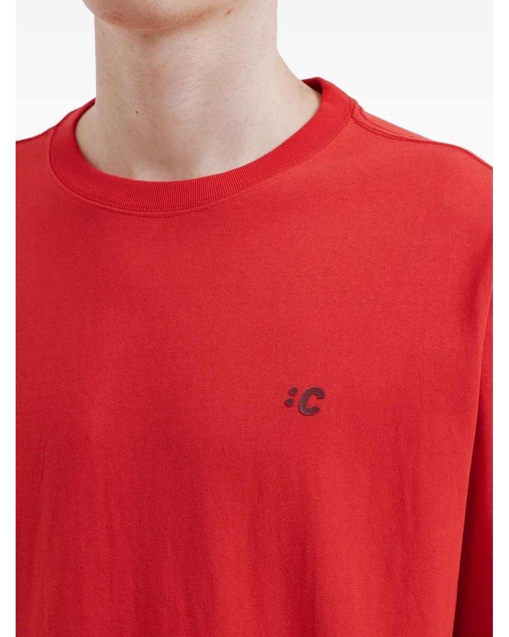 Chocoolate Red Logo-Print T-Shirt for men