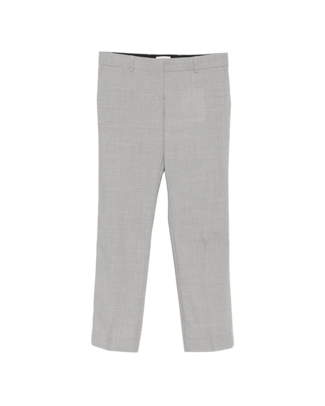 Totême Gray Pressed-Crease Tailored Wool Trousers