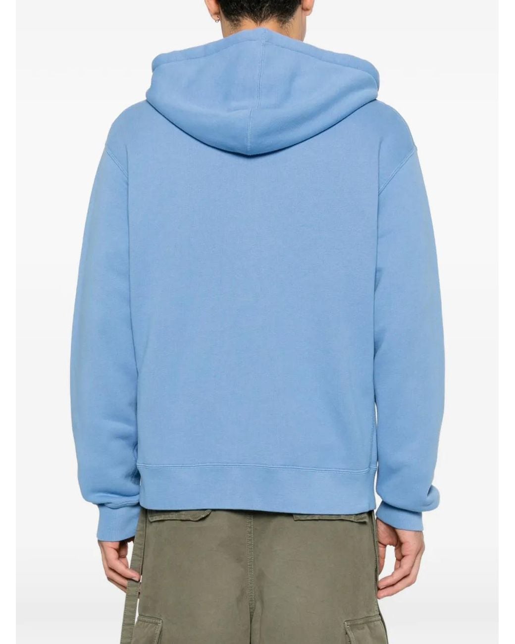 J.W. Anderson Blue Logo-Embroidered Zip-Up Hoodie for men