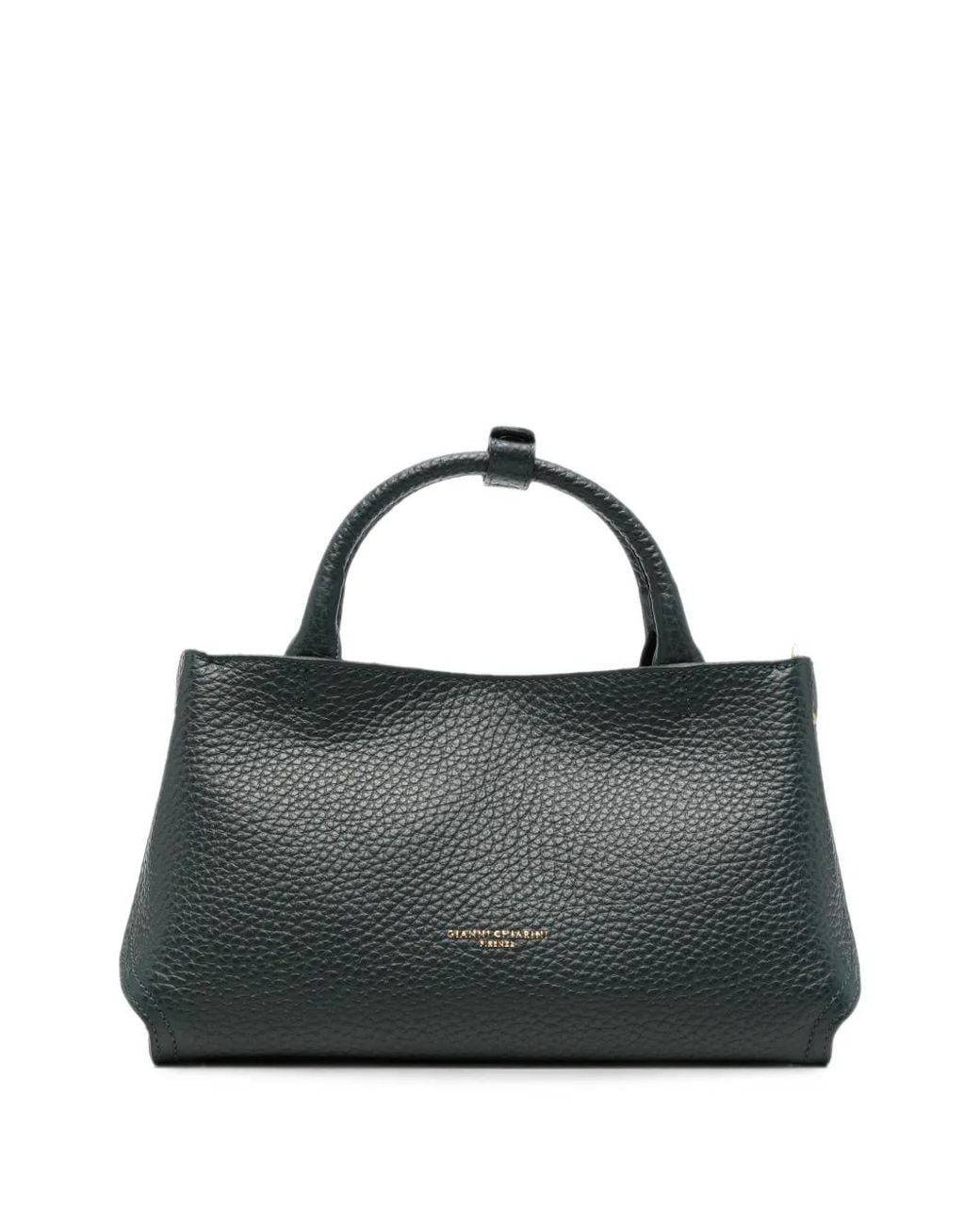 Gianni Chiarini Black Amal Pebbled-Leather Tote Bag