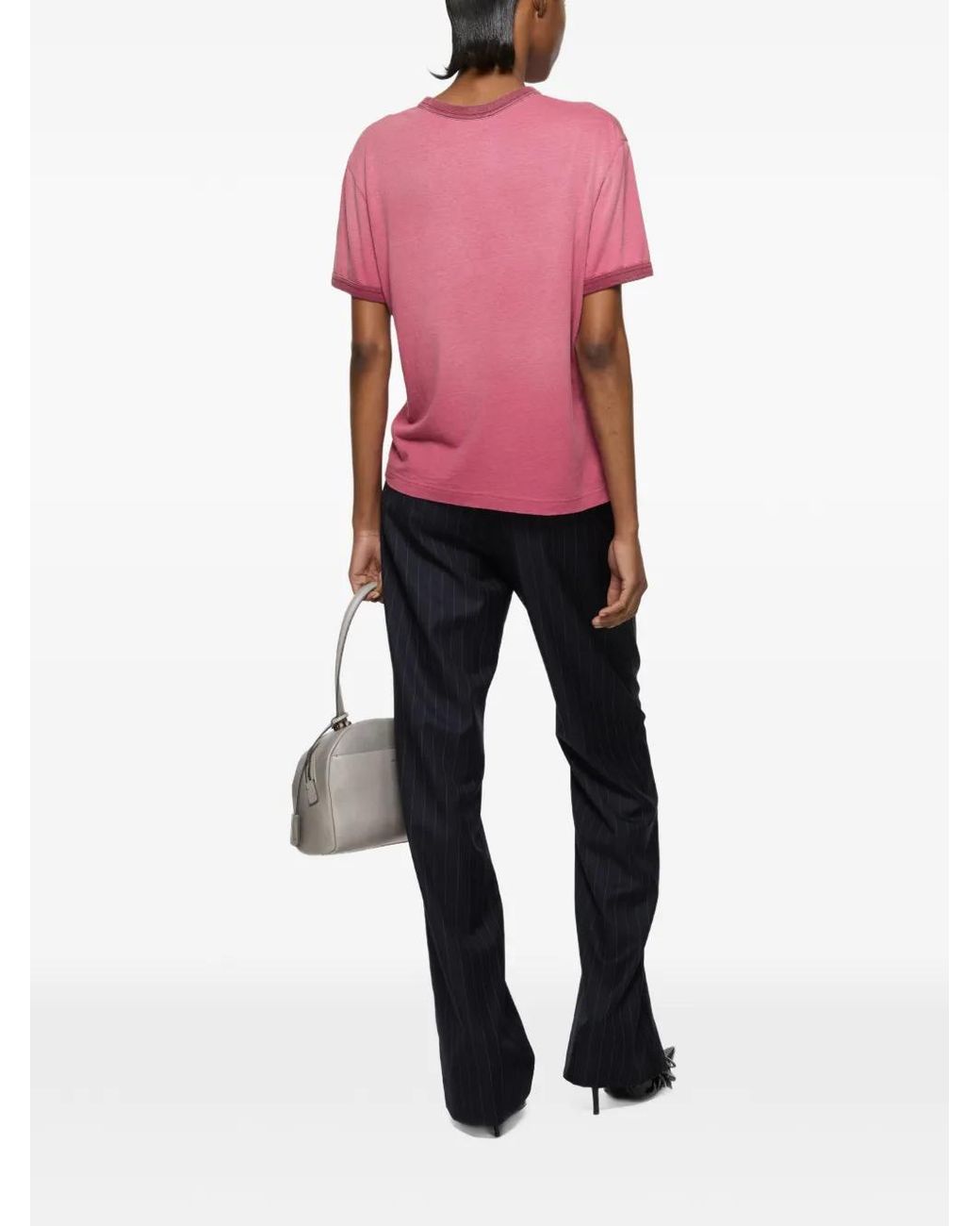 Acne Pink Graphic T-Shirt