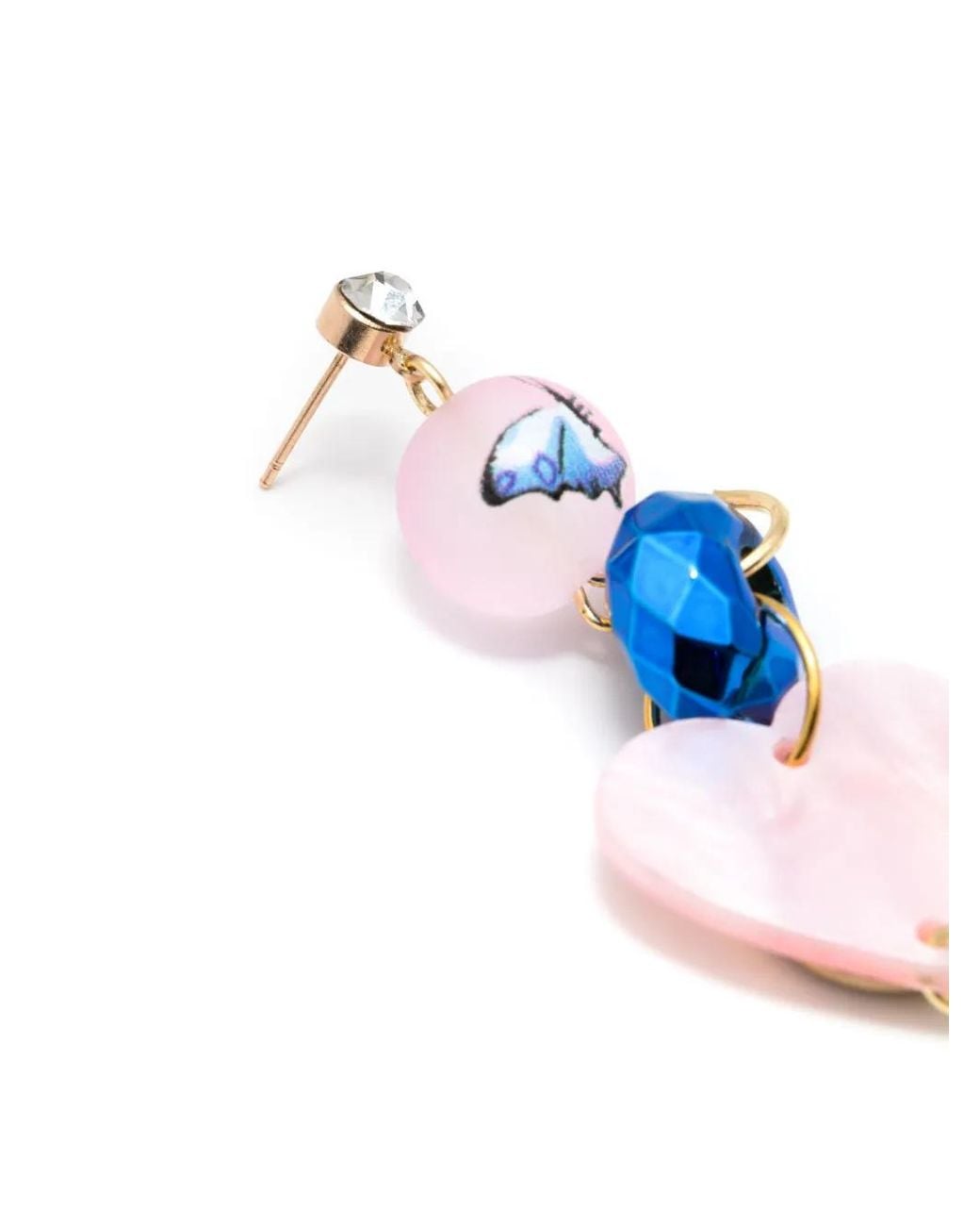 Amir Slama White Bow-Motif Drop Earrings