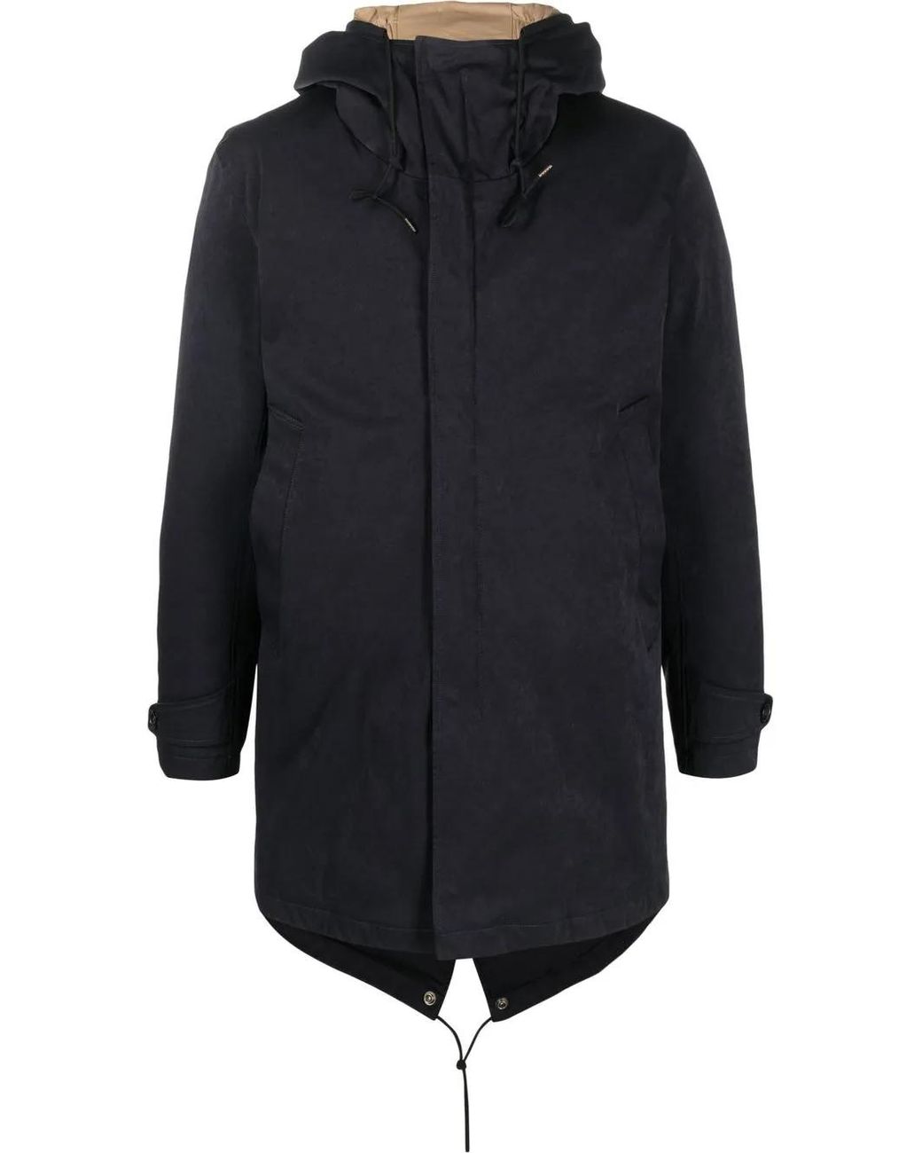 C P Company Blue Zip-Up Hooded Coat for men