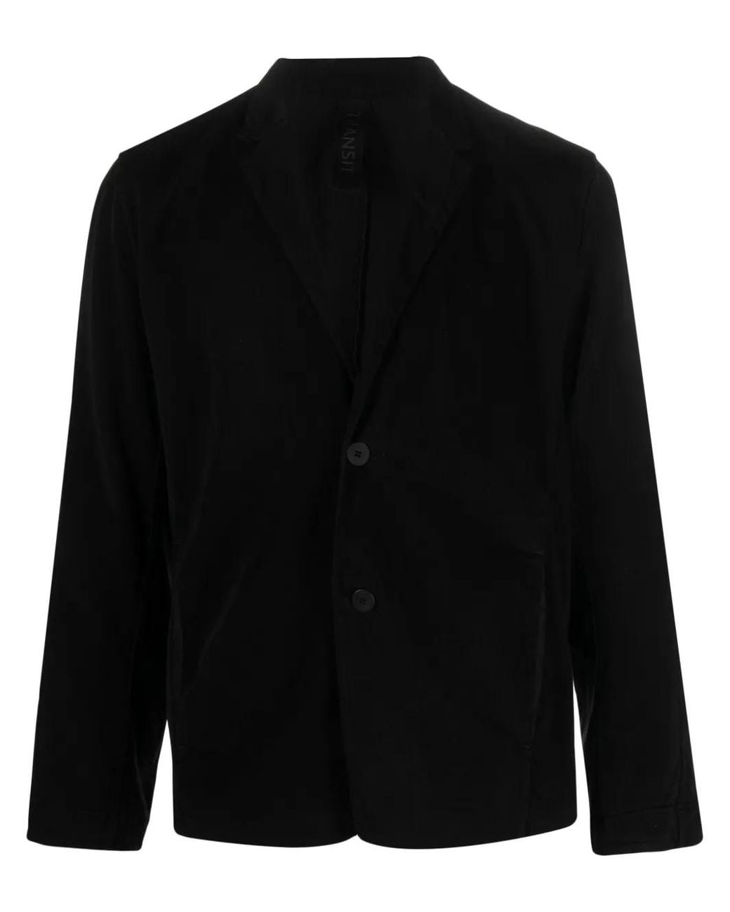 Transit Black Single-Breast Notched-Lapel Blazer for men
