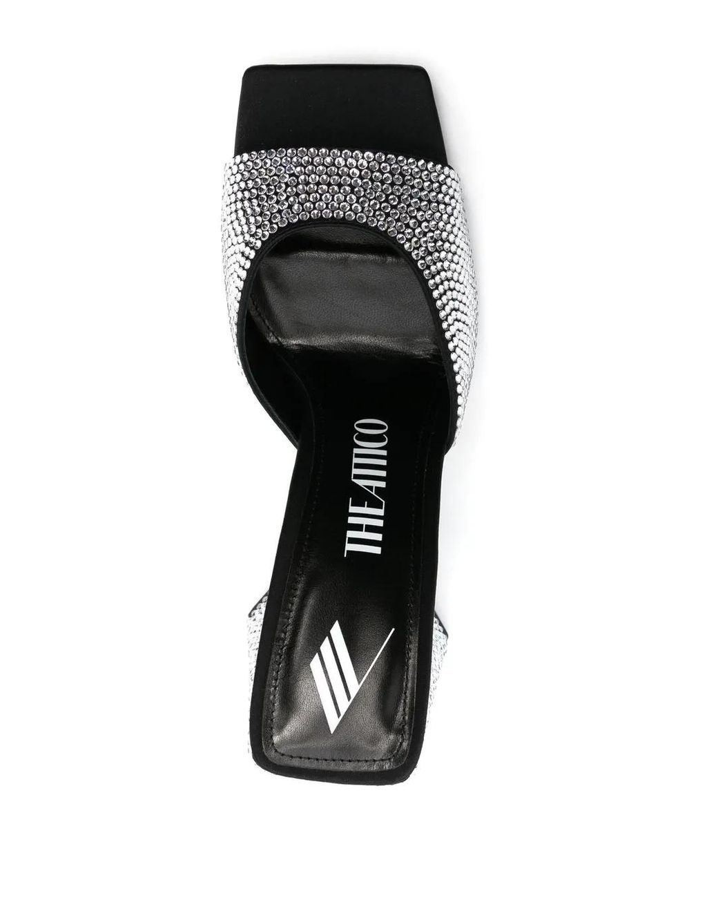 The Attico White 115Mm Devon Crystal-Embellished Sandals