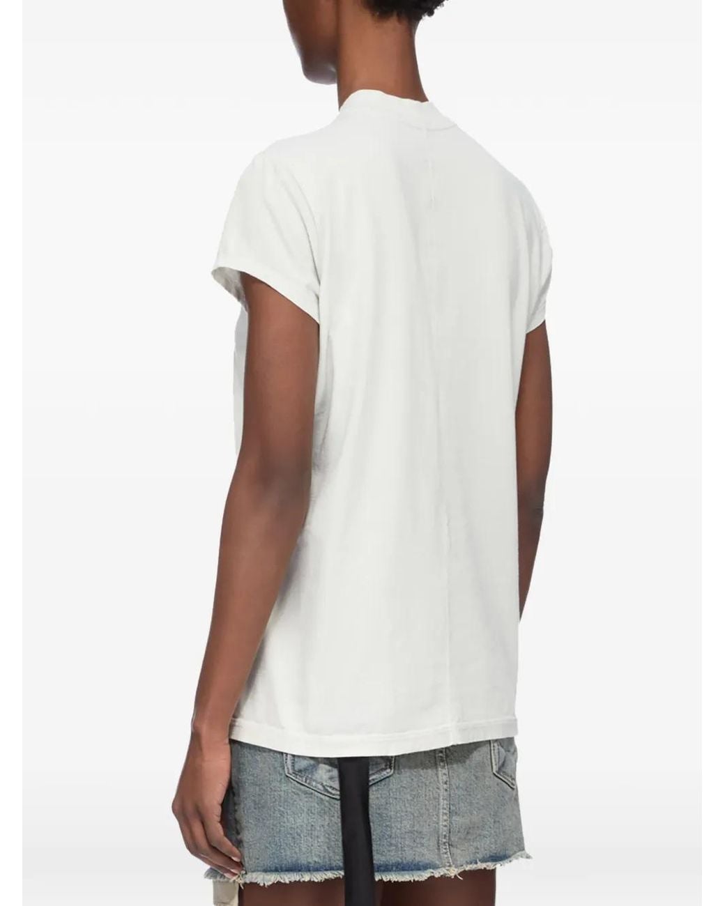 Rick Owens White Graphic-Print T-Shirt