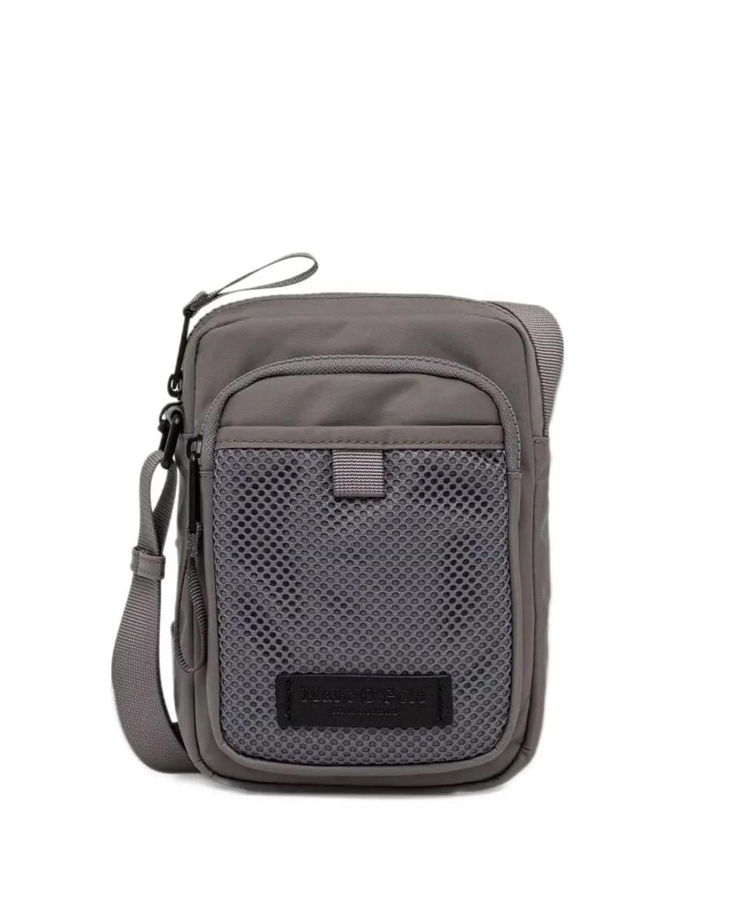 Marc O' Polo Gray Pascal Mesh-Panel Messenger Bag for men