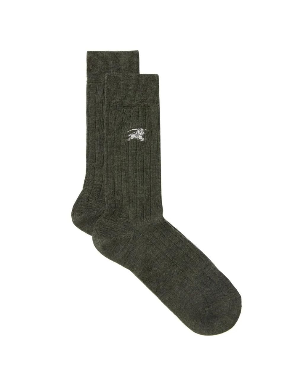 Burberry Black Embroidered-Logo Socks
