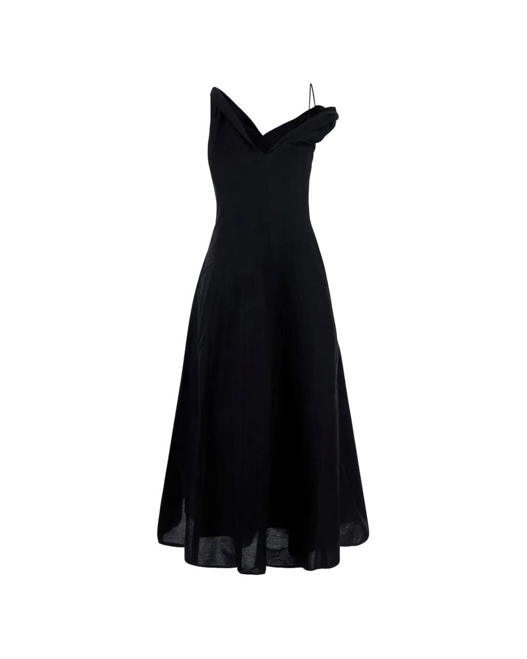 Vestido Midi Drapeado Rohe de color Black