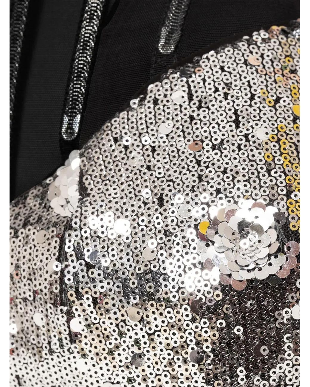 Nissa Metallic Sequin-Embellished Corset Gown