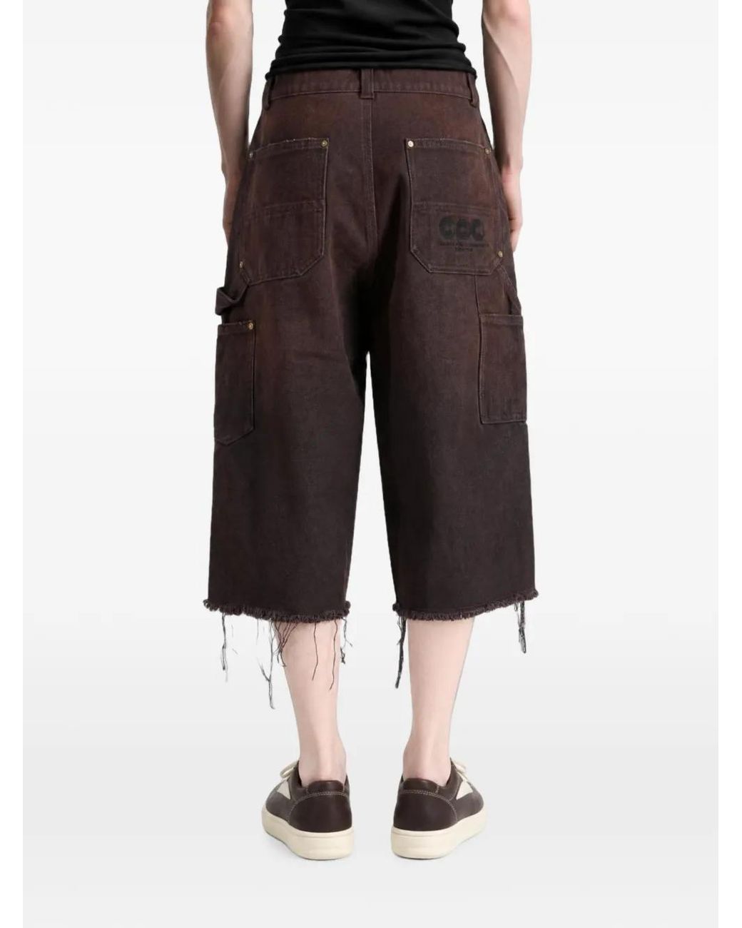 Willy Chavarria Gray Raw-Cut Carpenter Trousers for men