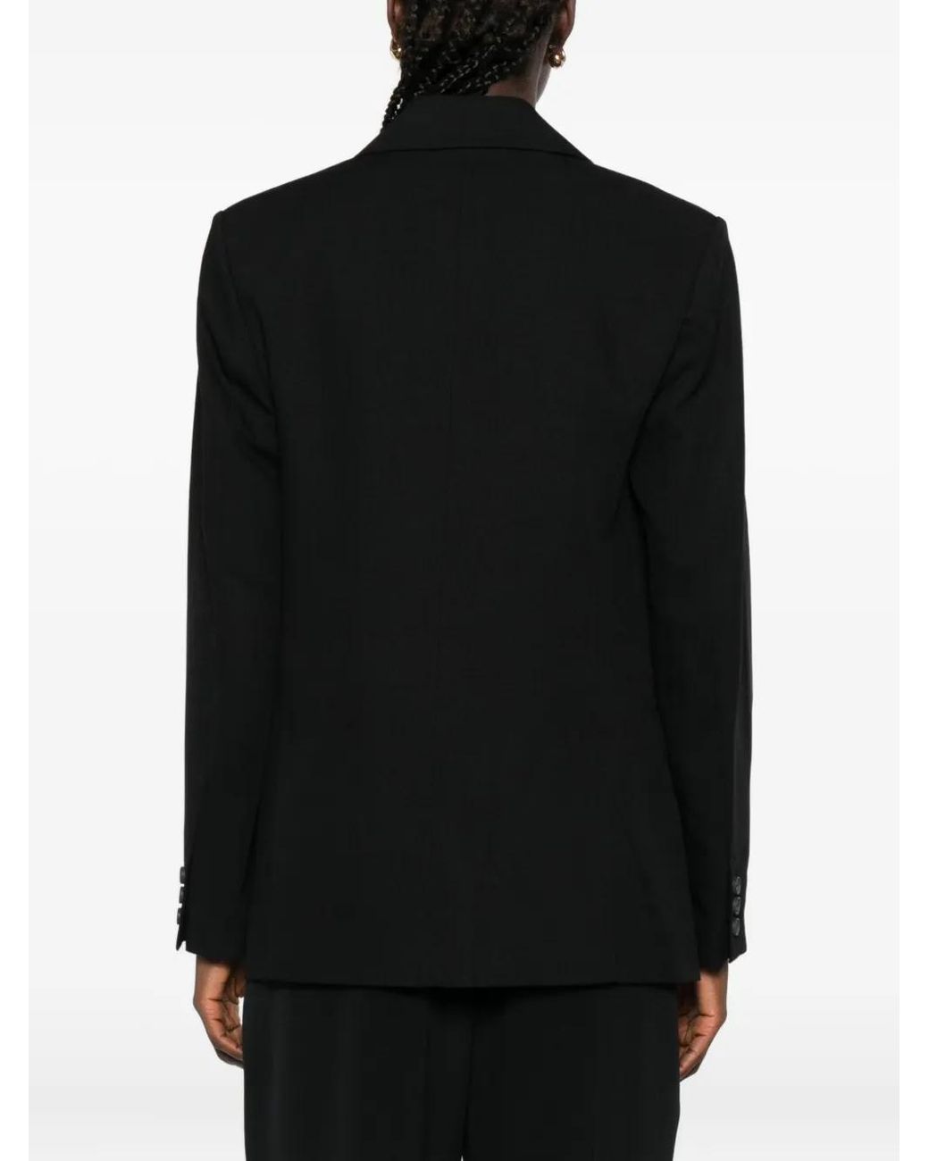 Vince Black Button-Fastening Cotton Jacket