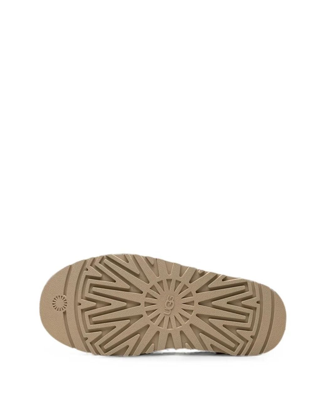 Ugg Gray Mules Disquette À Finitions En Peau Lainée