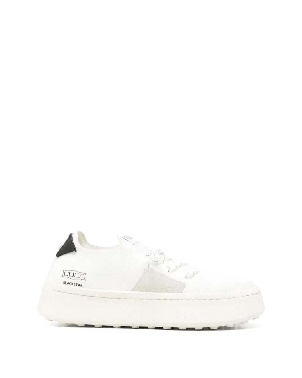 Cult White Blackstar 4498 Lace-Up Sneakers for men