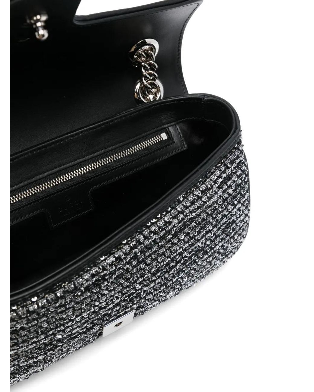 Gucci Gray Small Gg Marmont Shoulder Bag