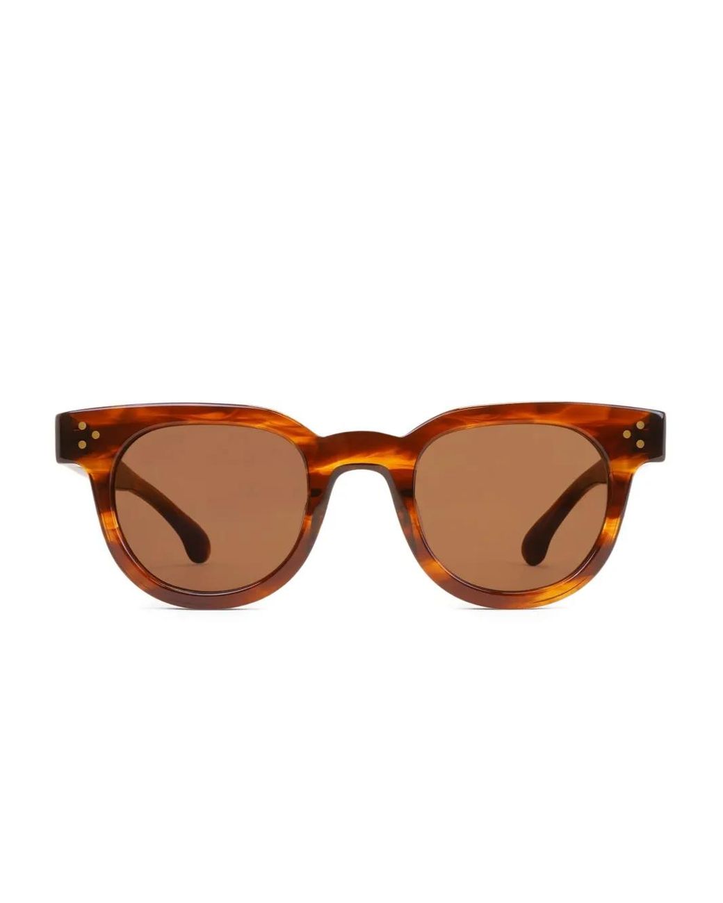 Sporty & Rich Brown Tortoiseshell Round-Frame Sunglasses