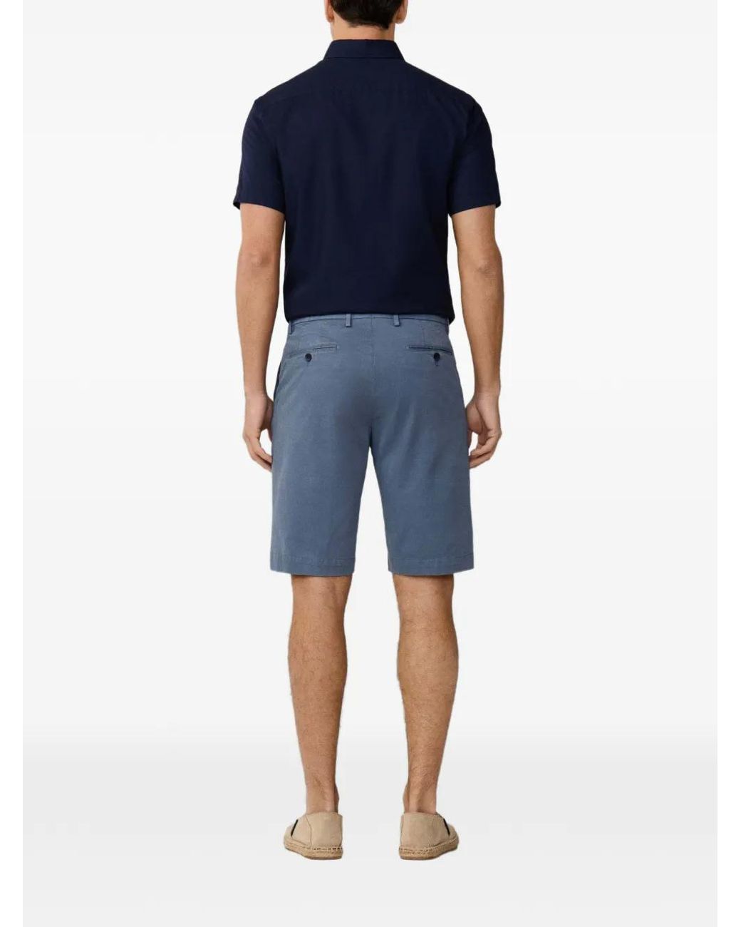 Hackett Blue Sanderson Tailored-Fit Chino Shorts for men