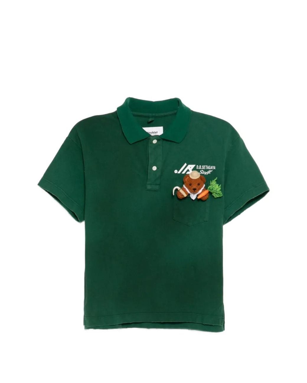Doublet Green My Workwear Bear Polo Shirt for men