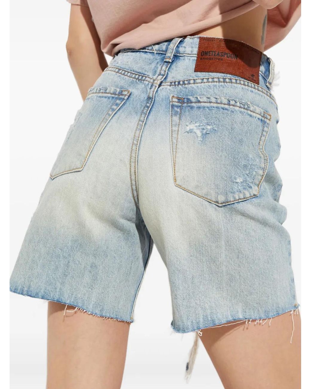 One Teaspoon Blue Bridgette Denim Shorts