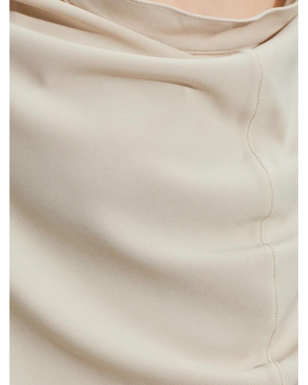 Alexander Wang White Draped Long-Sleeve Top