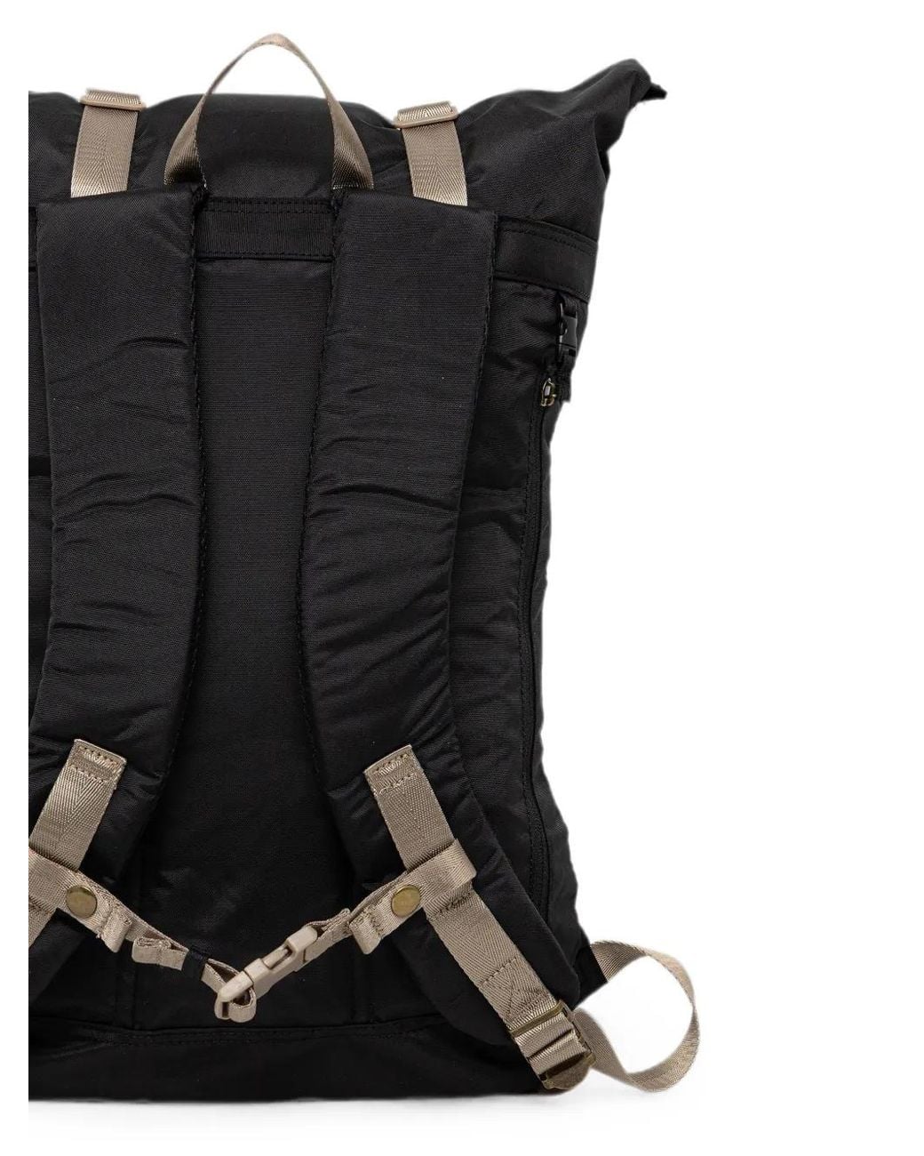 Doughnut Black Logo-Patch Buckle-Fastening Backpack