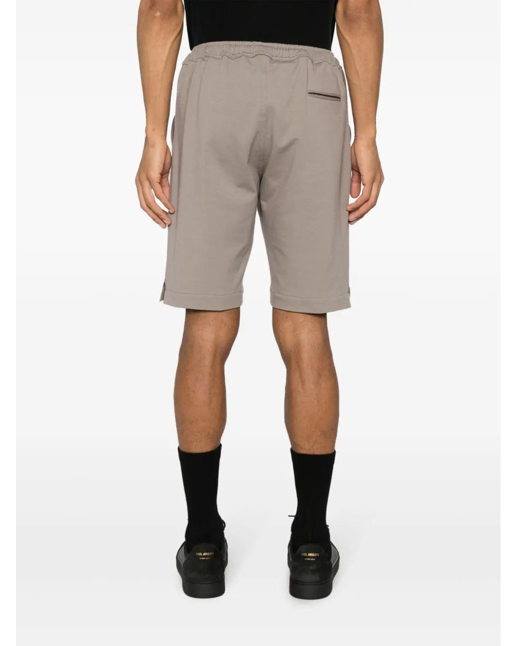 Kiton Mid Waist Trainingsshorts in het Natural voor heren