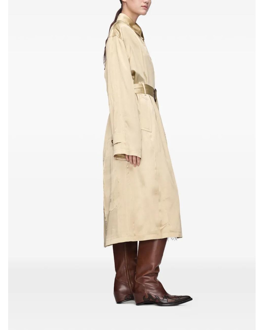 Maison Margiela Natural Bonded Creases Trench Coat