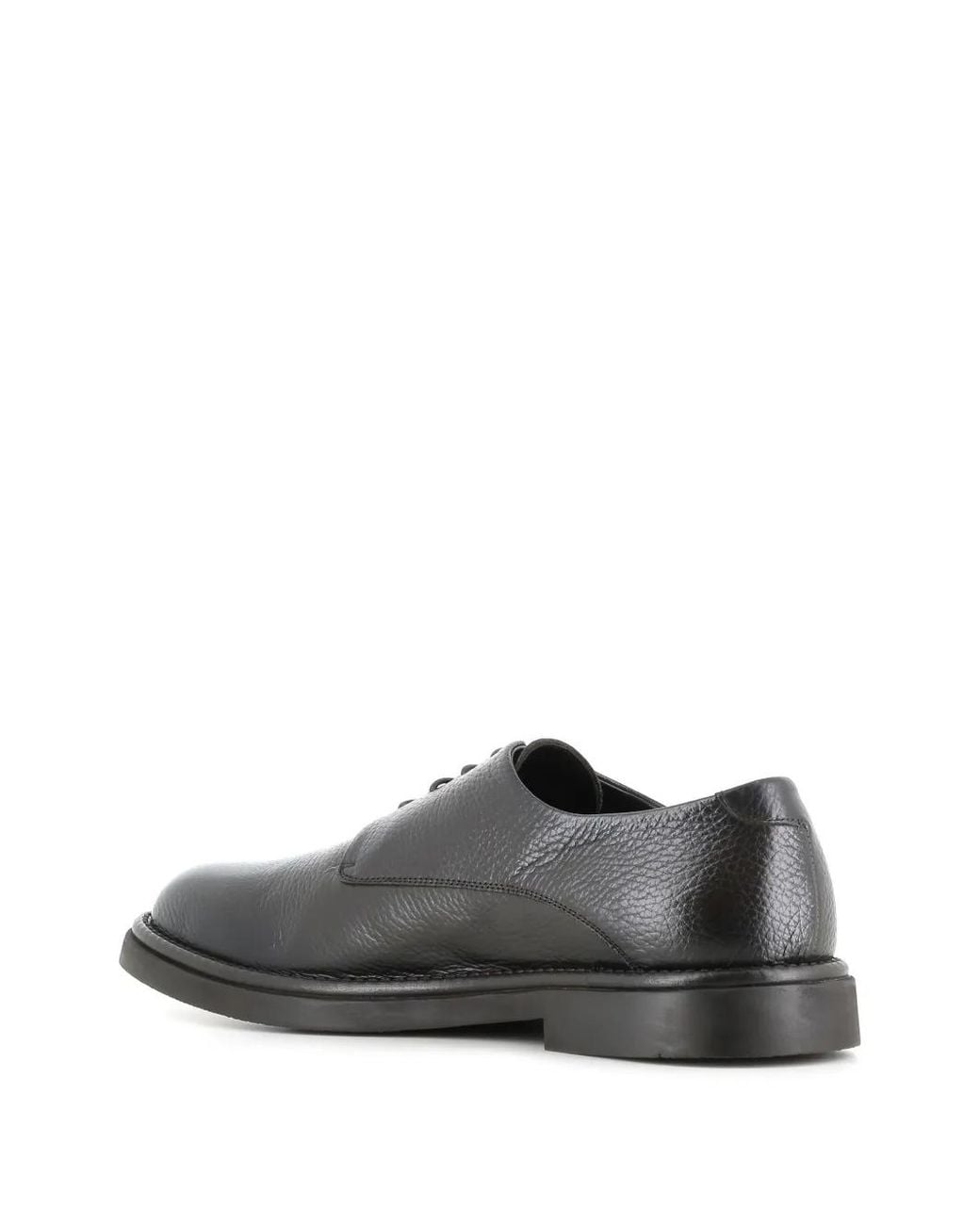 Alexander Hotto Gray Grained-Leather Derby Shoes for men