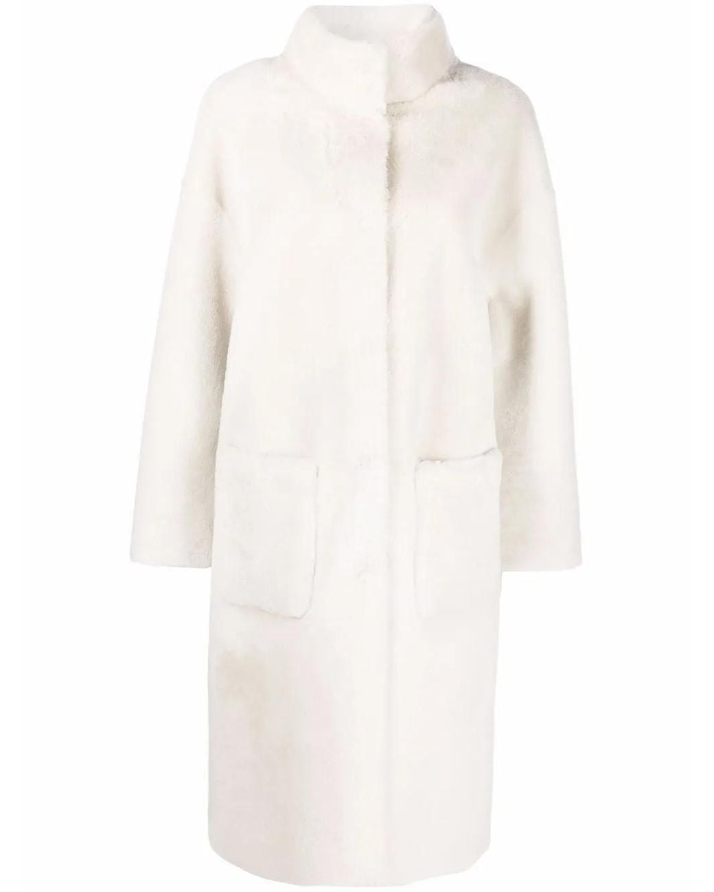 Liska White Reversible Shearling Coat