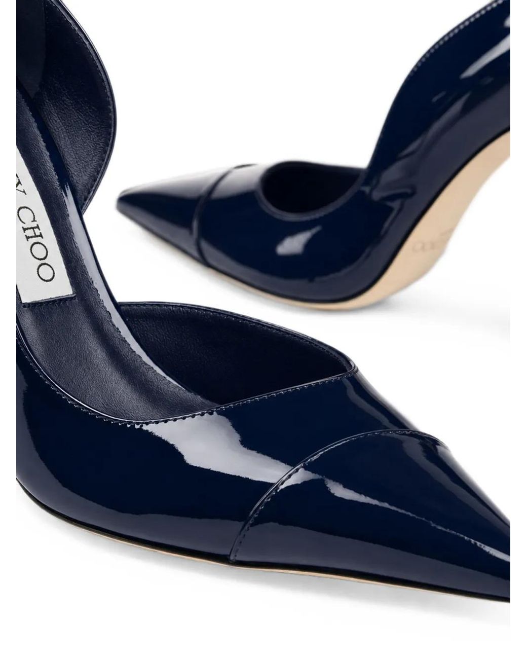 Jimmy Choo Blue Escarpins Brigitte En Cuir Verni
