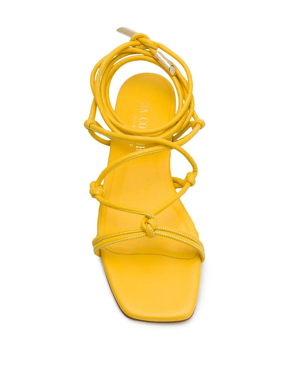 Gia Borghini Yellow 'Bella' Sandalen