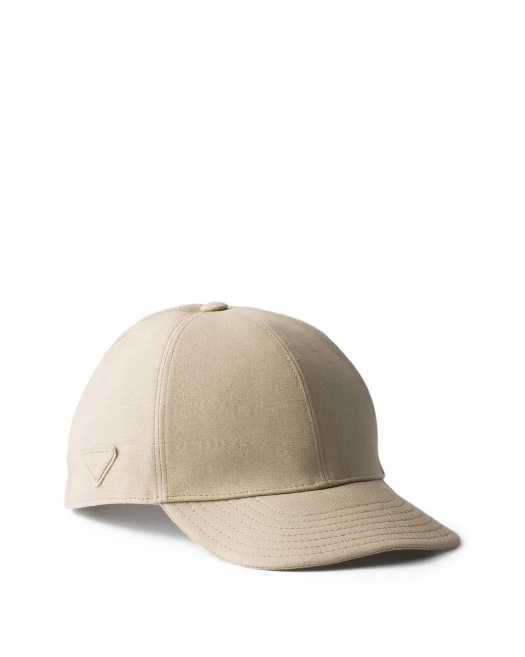 Prada Natural Linen Baseball Cap for men