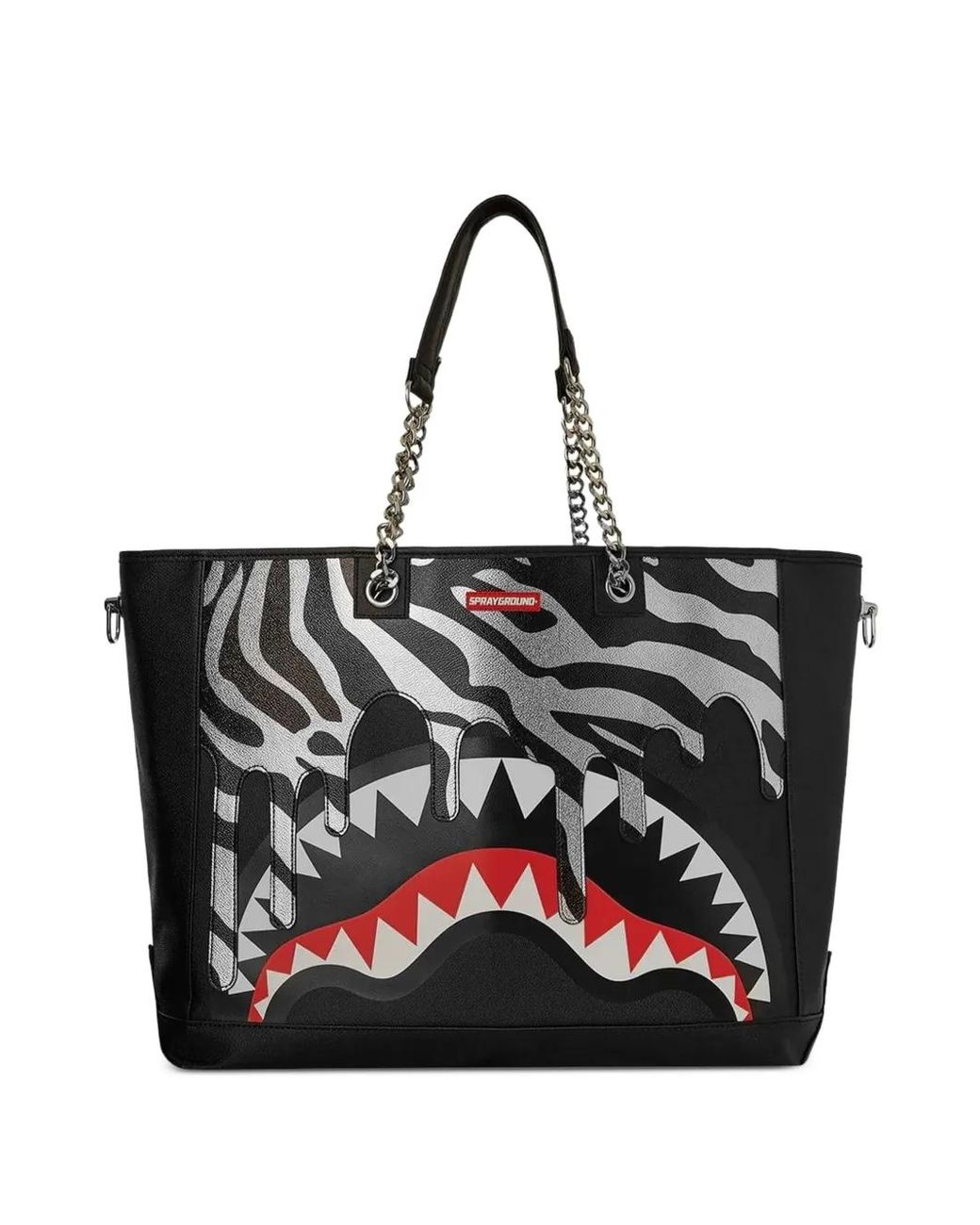 Sprayground Black Ze Shark Predator Tote Bag