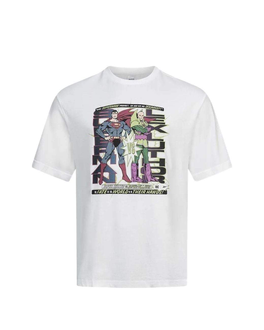 Reebok White X Dc Superman Graphic T-Shirt for men