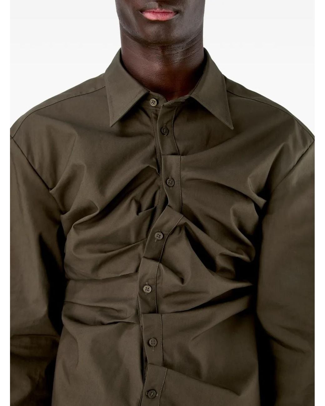 CAMPERLAB Brown Gathered Shirt