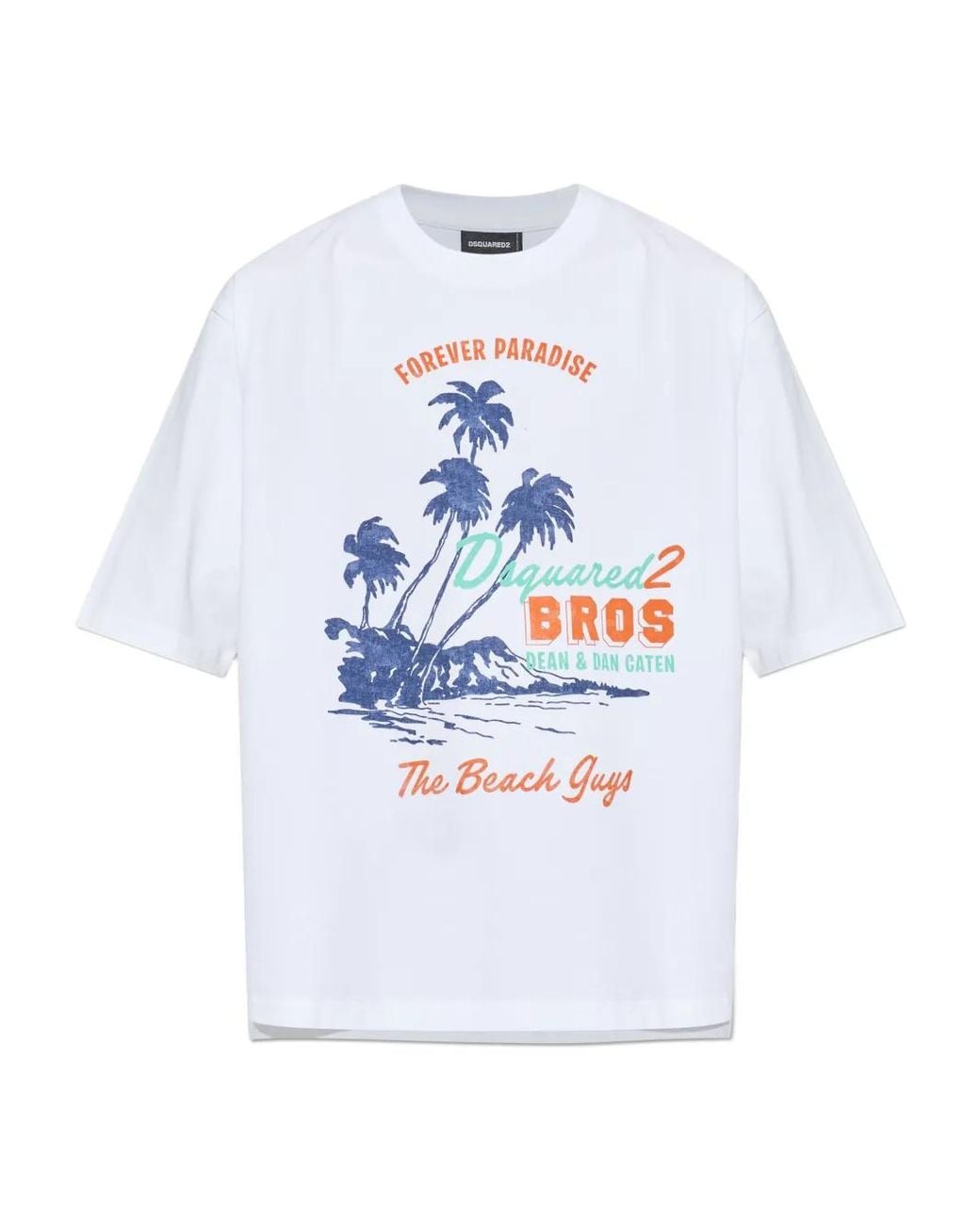 DSquared² White T-Shirt With Print for men