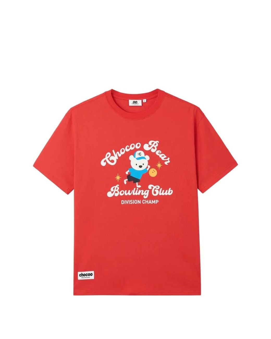 Chocoolate Red Bear-Print T-Shirt for men