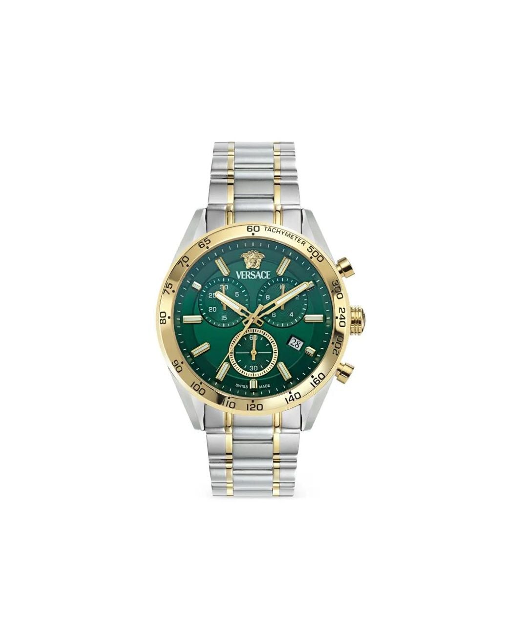 Versace Green V-Code Chronograph 41Mm for men