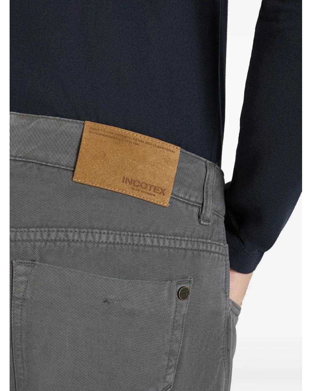 Slowear Gray Straight-Leg Jeans for men