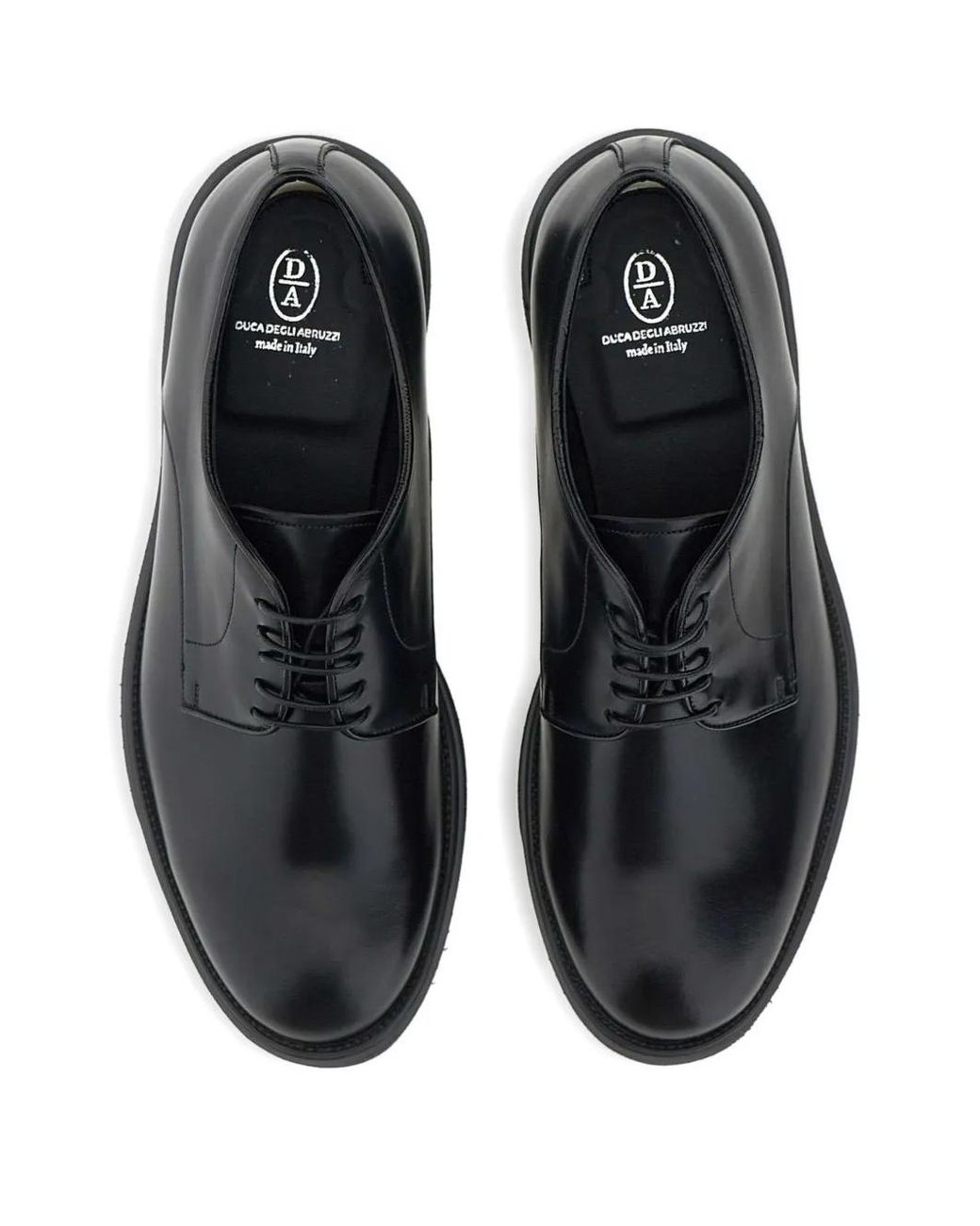 Duca Degli Abruzzi Black Vt03Valent Windsor Leather Derby Shoes for men