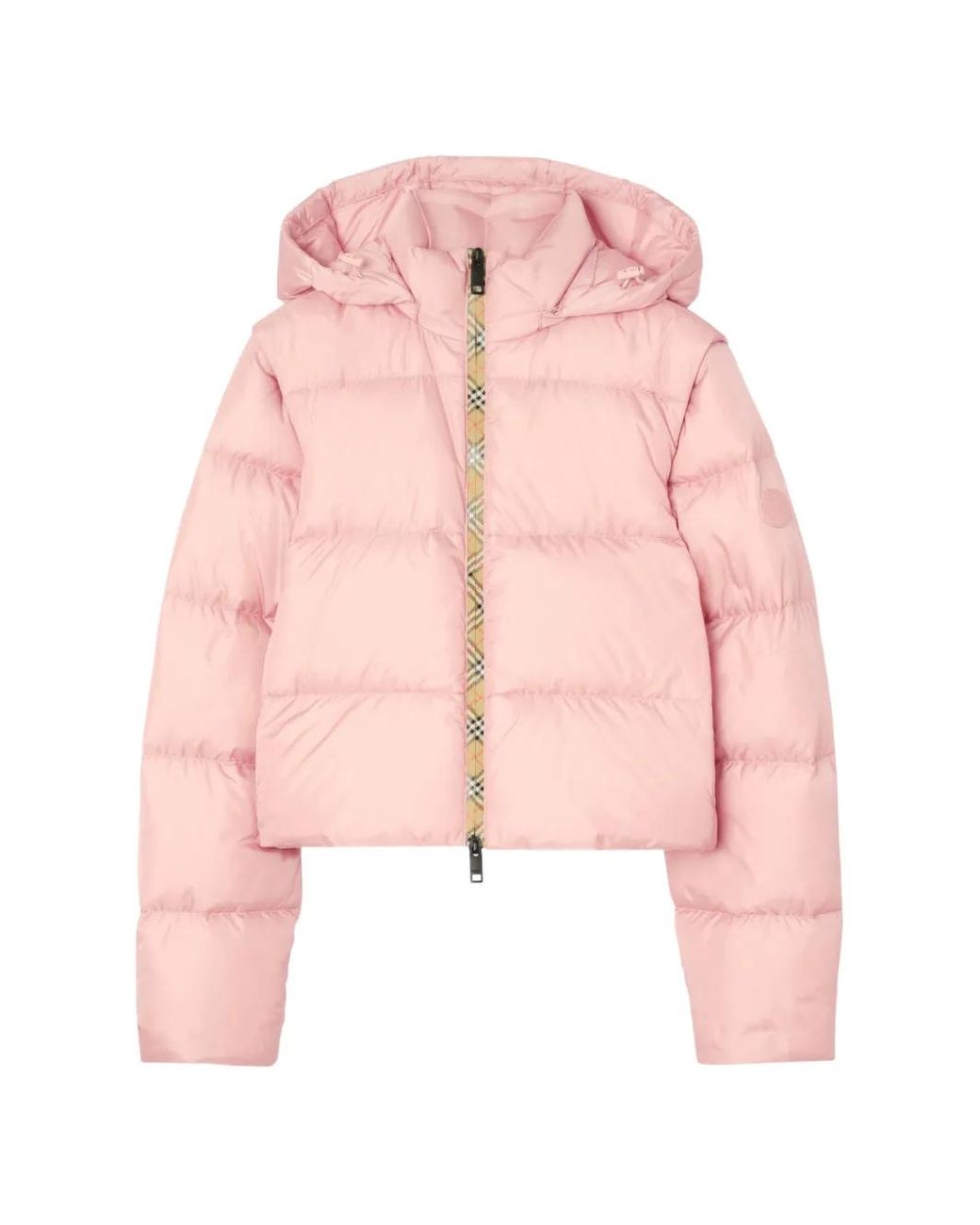 Burberry Pink Detachable Sleeve Nylon Langdale Puffer Jacket