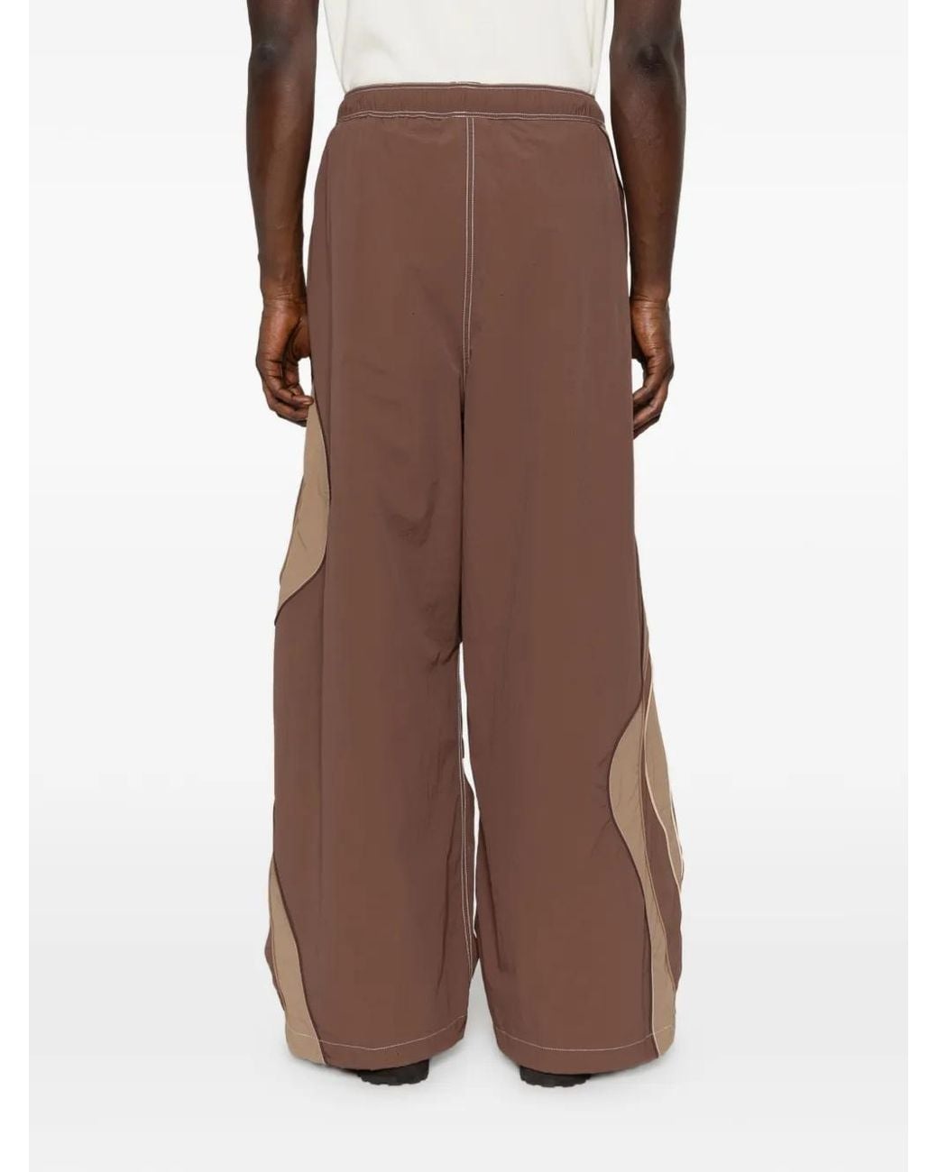 ERL Brown Ufo Wave-Panel Pants
