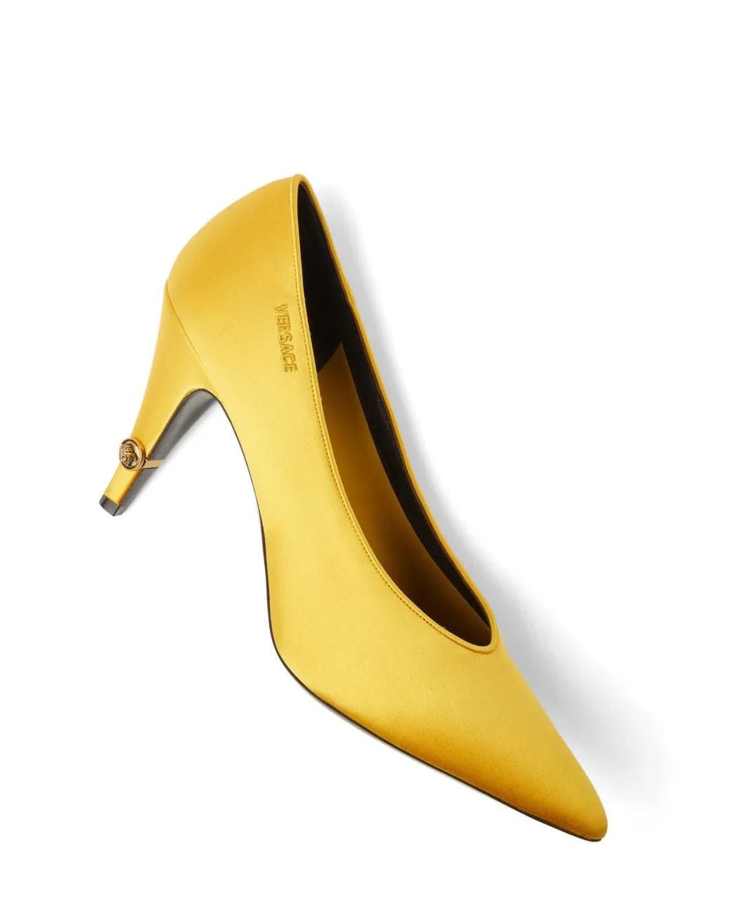 Versace Yellow Escarpins Gianni 90 Mm En Satin