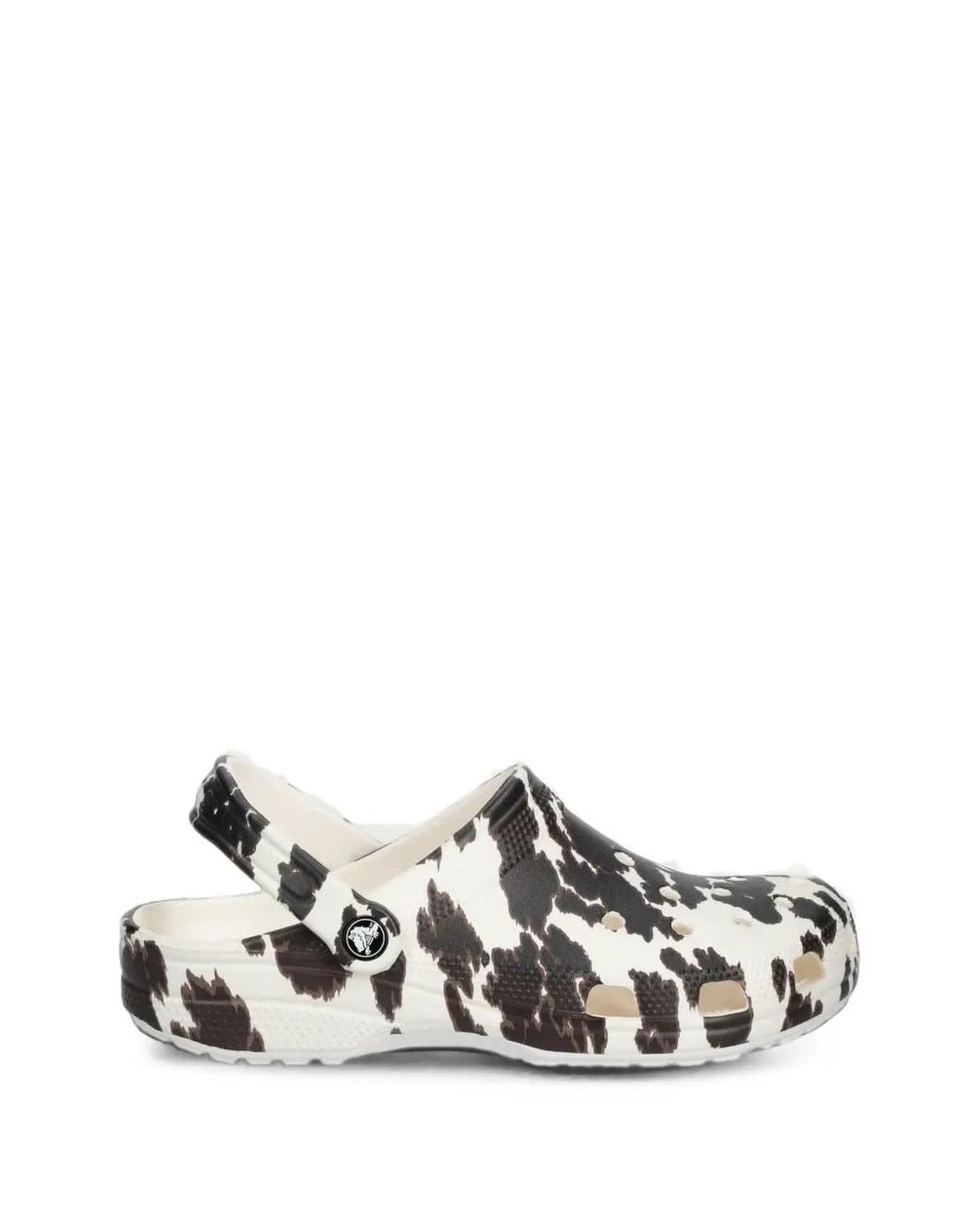 CROCSTM White Cow-Print Slides