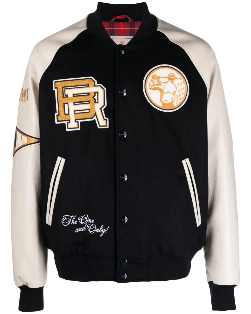 Baracuta Black Patch-Detail Bomber Jacket for men