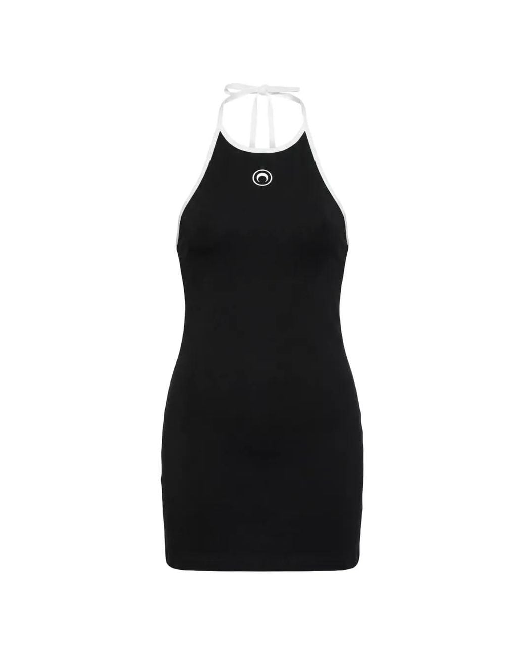 MARINE SERRE Black Moon Short Dress