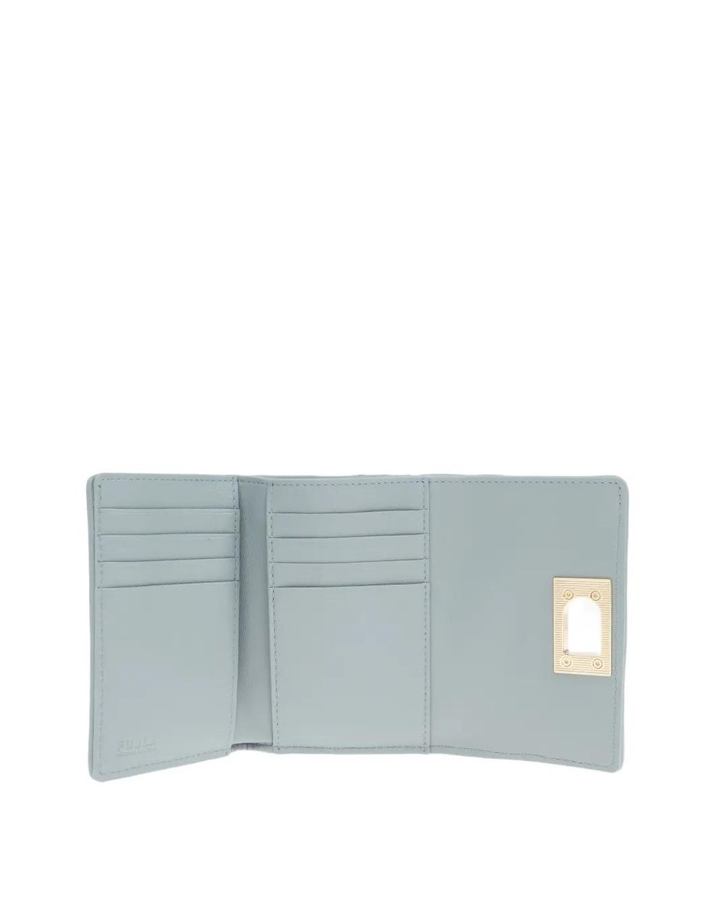 Furla Blue 1927 Quilted Clasp Wallet